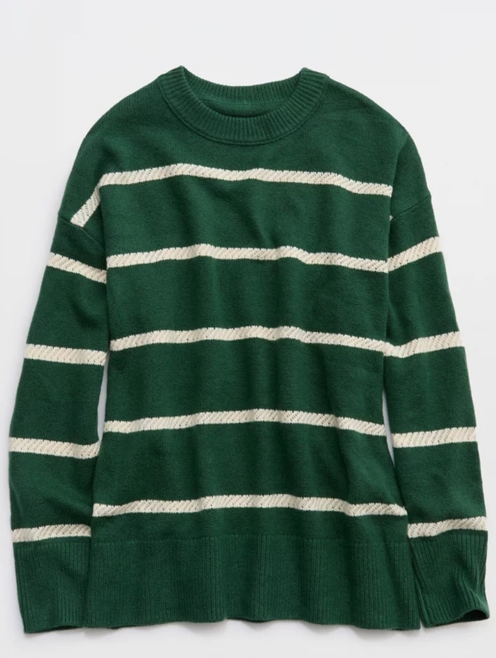 Aerie Softest Luxe Crew Sweater - Rugged Green - Picture 3 of 6